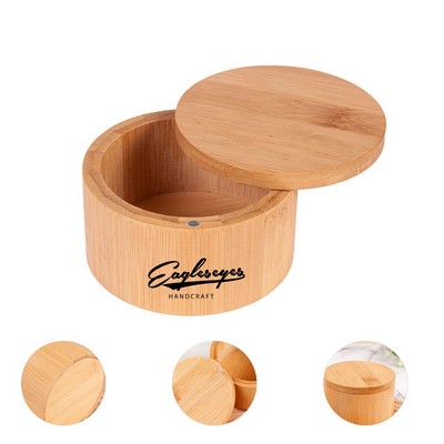 Bamboo Box with Built-in Spoon