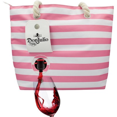 Wine Tote Bag Cooler with Hidden Spout
