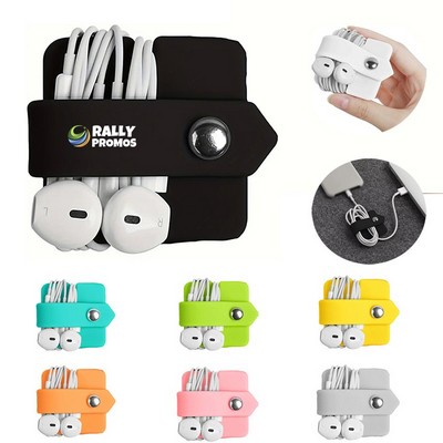 Charger Cable Holder with Clip Earphone Cord Organizer