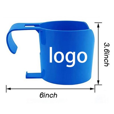 Custom Plastic Poolside Cup Holder Drink Beer Caddy Swimming Pool Organizer 6"x3 3/5"