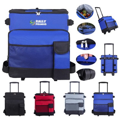 Portable Cooler with Wheels and Handle