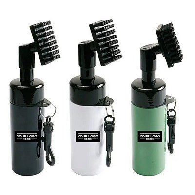 Press-Activated Golf Club Cleaner with Built-In Brush