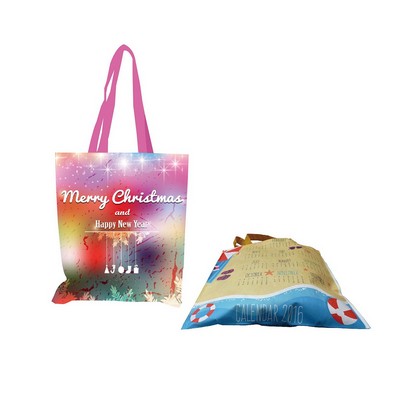 Full Color Tall Tote Bag with Front Pocket