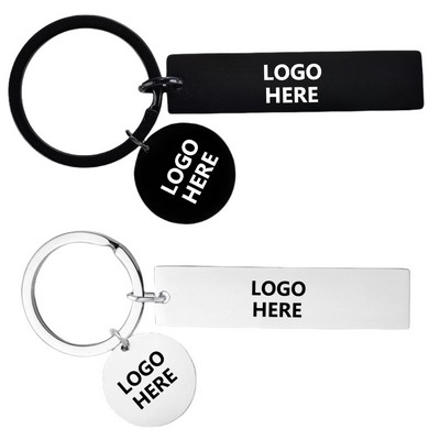 Laser-Engraved Couple Keychain