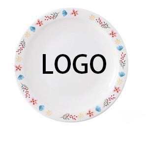 7.25" Retro Floral Dinner Plate Serving Tray