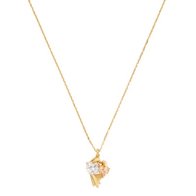 kate spade new york Love Birds Pendant - Clear/Gold