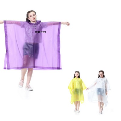 Outdoor Reuseable Children Poncho Gown Raincoat