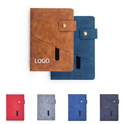 A5 Lined Leather Journal Executive Notebook Business Padfolio