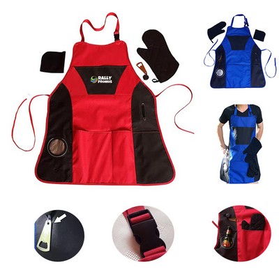 Custom Oxford Multipocket Kitchen BBQ Chef Apron