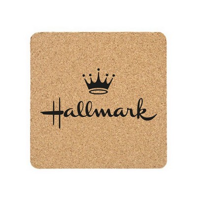 4" Square Cork Coaster