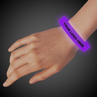 Purple Deluxe Triple Wide X-Large 9" Glow Bracelet