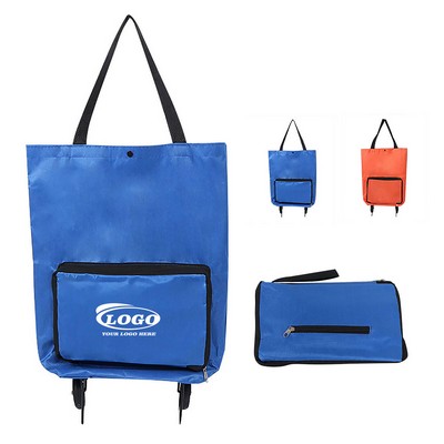 Two Wheel Foldable Supermarket Shopping Cart for Grocery Shopping