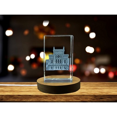 Spanish Synagogue 3D Engraved Crystal Trophy Award