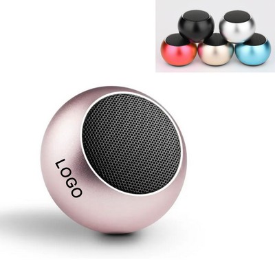 Portable Mini Bluetooth Wireless Metal Speaker Rechargeable with Stereo Bass Sound