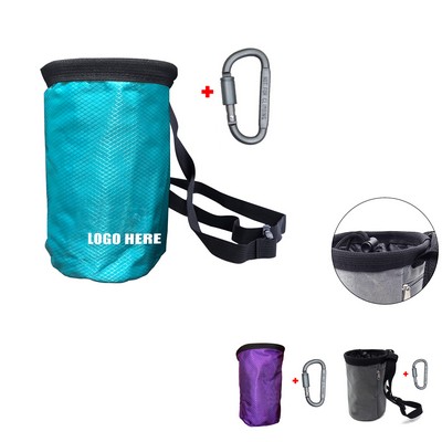Climbing Chalk Bag For Rock Climbing With Quick-Clip Ajdustable Belt Draw String Bucket