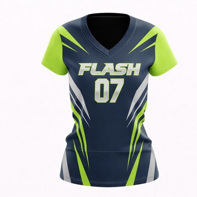 Women's Sublimated Football Jersey Butterfly Mesh Flag 160GSM