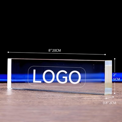 8" 3D Internal Sculpture K9 Crystal Paperweight w/Gift Box Boxes