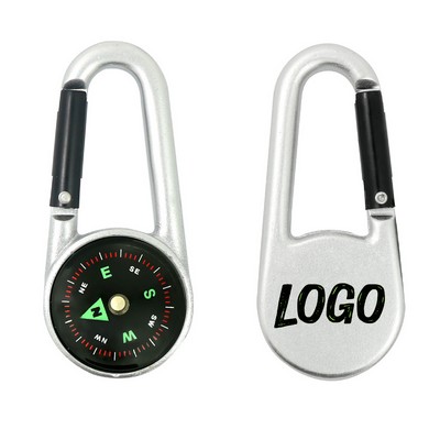 2-in-1 Multifunctional Matel Carabiner with Compass