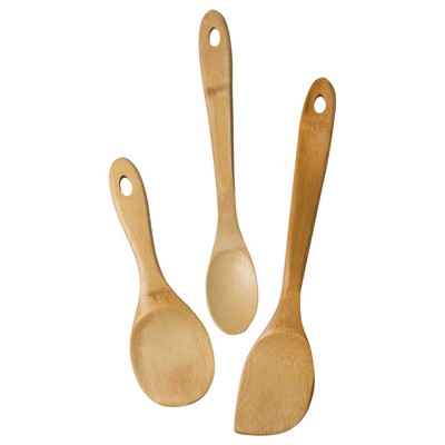 KitchenSupply Joyce Chen - Burnished Bamboo Wok Utensils, 3-Piece Stir Fry Set