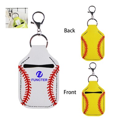 Portable Tennis Design Hand Sanitizer Keychains