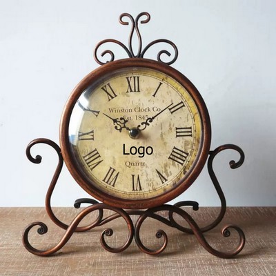 Vintage Table Clocks for Living Room Bedroom Decor