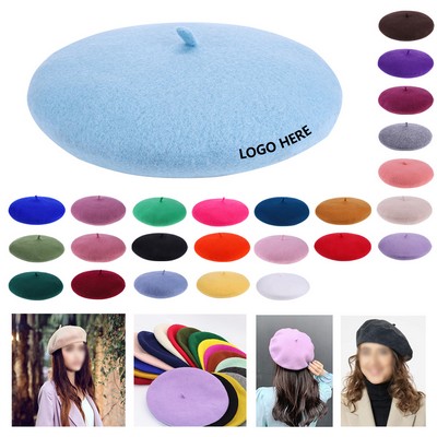 Elegant Wool Beret for Women