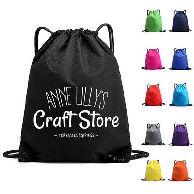 Waterproof Oxford Basketball Drawstring Backpack