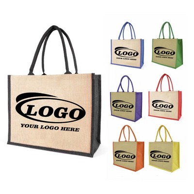 Natural Linen Reusable Shopping Bag