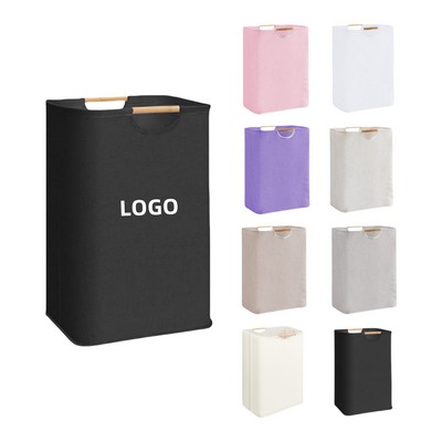 Foldable Cotton Linen Laundry Basket