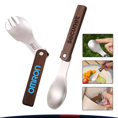 Tastro Black Walnut Handle Stainless Steel Folding Cutlery