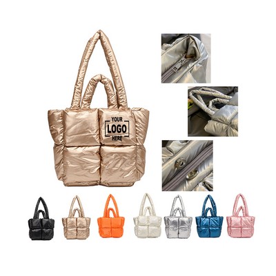 Down Puffer Quilted Handbag