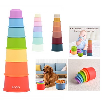 Colorful Round Silicone Stacking Game
