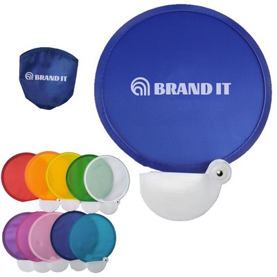 Foldable handheld Flying Discs Fan With Pouch