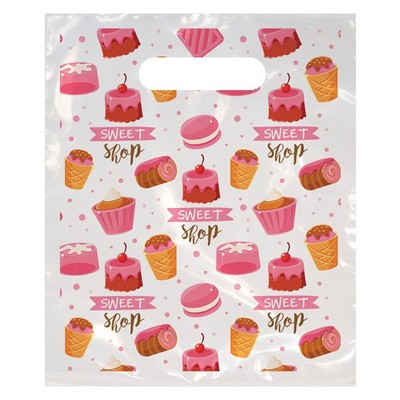 Full Color Scatter Clear Plastic Bag 7.5" x 9"