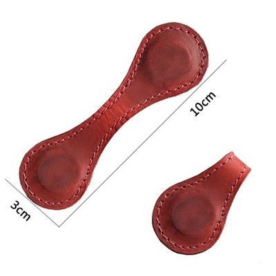 Cowhide magnetic bookmark
