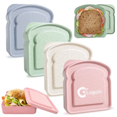 Sandwich Container Toast Shape Reusable Food Storage Box with Lid for Lunch