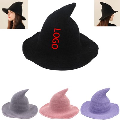 Classic Knit Polyester Witch Hat