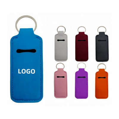 Neoprene Lip Balm Keychain