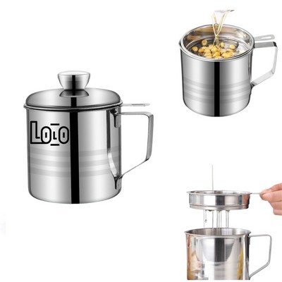 304 Stainless steel oil filter pot with base