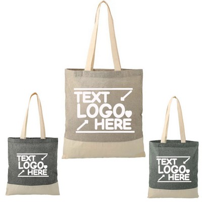 Split Recycled Cotton Twill Convention Tote Bags