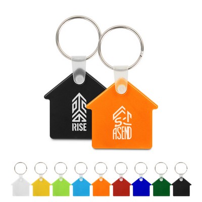 Custom Revolving PVC House-Shaped Keychain