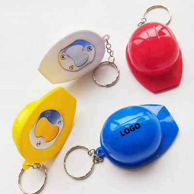 Hard Hat Bottle Opener Keychain