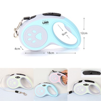 One-button brake telescopic traction rope