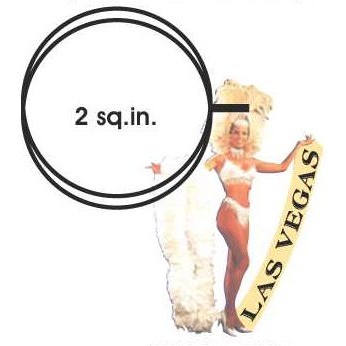 Vegas Showgirl in Yellow Key Chain w/Clear Mirrored Back (2 Square Inch)