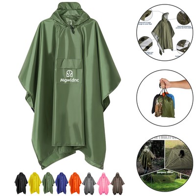 3-in-1 Poncho Raincoat for Outdoor Cycling Hiking