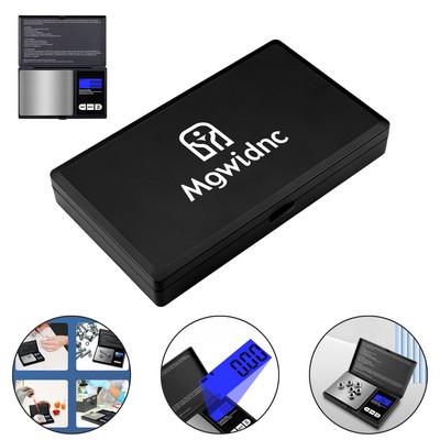 500g/0.01g Mini Jewelry Scale Portable Pocket Scale with LCD Display Stainless Steel Tray 3x5x0.8inc