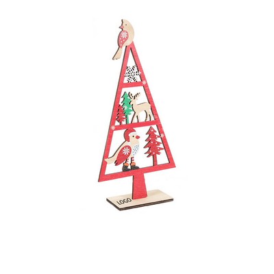 Wooden Christmas Tree Detachable Xmas Tabletop Decor