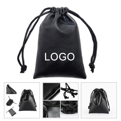 Pu Leather Drawstring Pouch