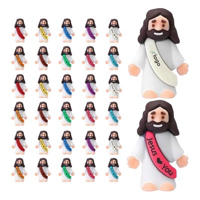 Pvc Colorful Mini Finger Jesus Pocket Toy For Sunday School Religious Gatherings And Gift Sharing