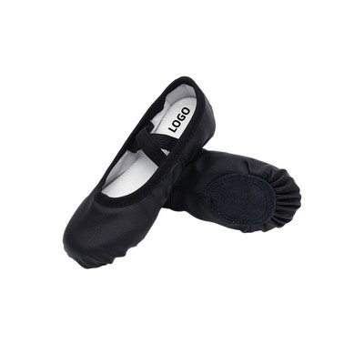 Soft-Soled Children's Dance Shoes in PU Leather – Cat Paw Design for Girls